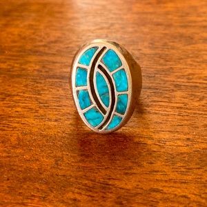 Vintage Turquoise Ring Marked